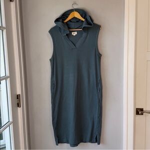 PACT Organic Cotton Airplane Hooded Tank Midi Dress